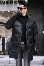 高品质连帽长款90白鸭绒羽绒服外套中青年男装加厚羽绒服大衣，男装羽绒服，钱塘723