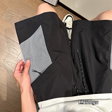 XZ616夏季薄款口袋拼接网格速干裤设计感短裤TY2518P45控58，男装牛仔裤，星座512A（原616）