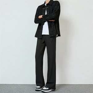 1506A/GK540/P47韩版垂感咖色小西裤男痞帅休闲1图片