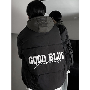 1506/MY106/P78宽松面包服加厚连帽假两件棉衣外套情侣棉服男4,格子羊绒西服外套怎么搭配什么裤子图片