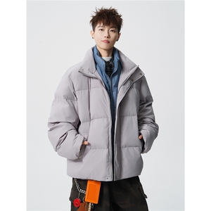 仿牛仔拼接假两件棉衣保暖设计感立领棉服A170-M912-P135控188图片