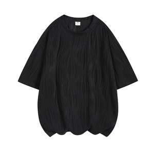 8XL-M 特大码夏季短袖冰丝皱感透气T恤男潮垂感宽松半袖DX305P45图片