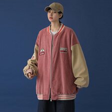20年秋冬新款拼色水洗固色100%棉灯芯绒棒球服DS-B293-Y775-P90，男装夹克，电商A306