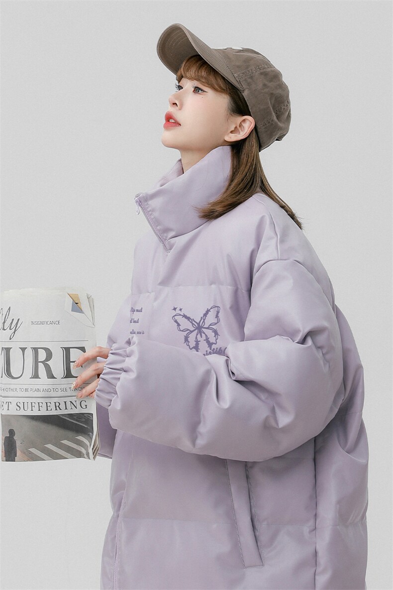 中性风23新款冬季时尚百搭立领PU皮棉服外套MY6459P115控158,男装棉衣,电商A268