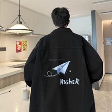 牛仔夹克男大码牛仔外套男茄克NJ77270-P60加绒款-P75，男装夹克，电商A040