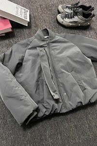 复古简约银灰尼龙夹克拉链棒球服飞行员外套 JK2591 特P68图片