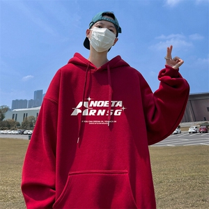 抖音得物供货可提供视频春装重磅美式宽松连帽卫衣DL2422