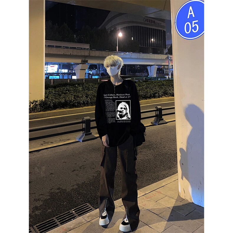 美式复古涅槃长袖t恤纯棉重磅打底衫CT31-P38,男装T恤,星座310A-4