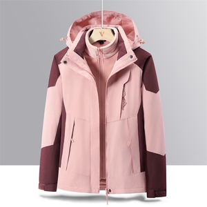冲锋衣男女款三合一春秋季登山服三防男夹克冬JK0181-P98单款P55