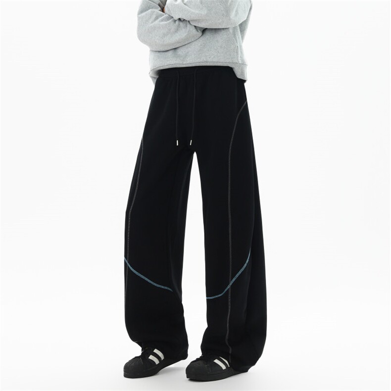 2025秋季美式彩色明线设计感百搭休闲卫裤B315-K25857-特p40控78，男装休闲裤，电商B315