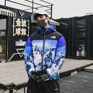 2020年冬季新款雪山潮流ins雪山保暖修身棉衣男DS-B293图片