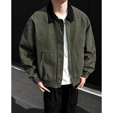 得物二开cleanfit翻领工装夹克底特律撞色秋行政外套JK1206-P98，男装夹克，星座1103-3