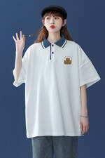 2026夏季新款中性宽松个性polo衫拼色翻领短袖T恤PL6101P35控48,男装T恤,电商A268