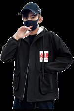秋季外套男韩版潮流宽松帅气连帽青少年上衣夹克男J，男装夹克，电商B226-2（原B217-2）