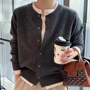 春季新款女装假两件外套时尚百搭宽松显瘦羊毛开衫气质淑女必备图片