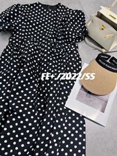欧巴波点连衣裙，女装连衣裙，1+9