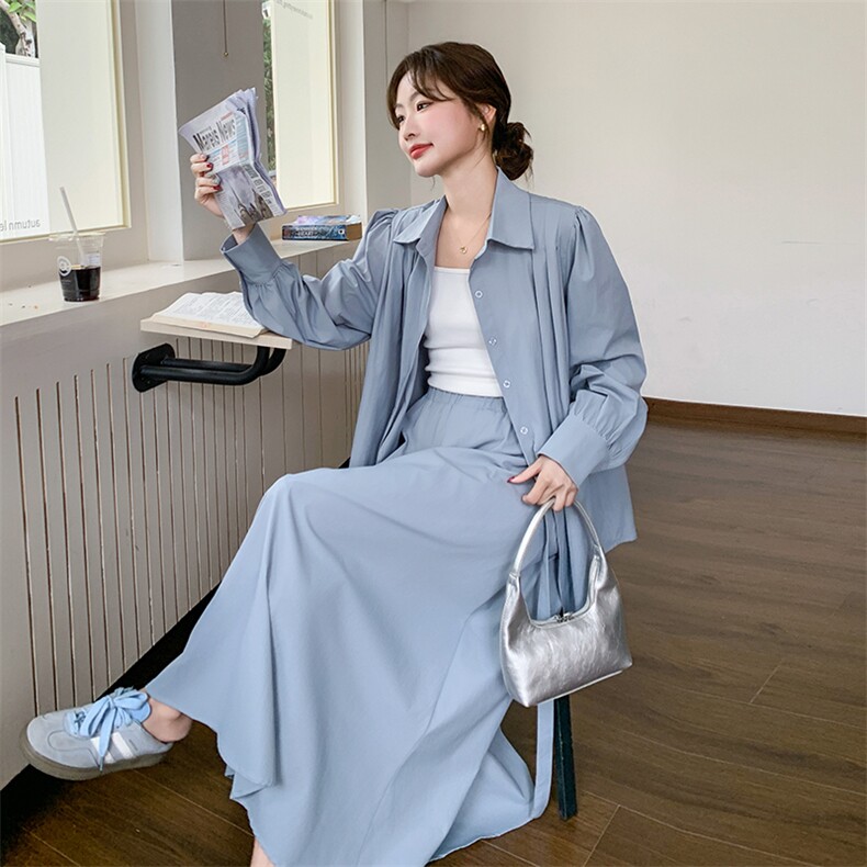 2C051-高级感衬衫半身裙套装-S9827-P170-K248,女装套装/套裙,2C051