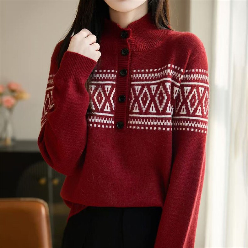 针织衫女春秋冬宽松薄款显瘦软糯低领毛衣打底衫内搭，女装针织衫/毛衣，萱芳婷羊绒