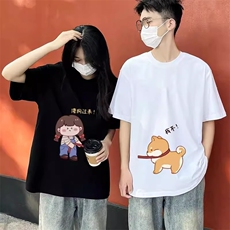 七夕特别的情侣装t恤夏季装2025新款roora小众高级感超火纯棉短袖，男装T恤，星座1210-1