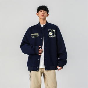 主推款！现货6千山茶花刺绣潮牌夹克棒球服 WT2365-特P90-控158图片
