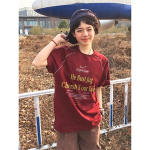 抖音得物品质240克宽松纯棉美式高街夜光反光工艺印花短袖T恤图片