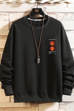 S6093-P35春季圆领卫衣男大码韩版宽松长袖外套男砖墙挂拍，男装卫衣，电商A040A