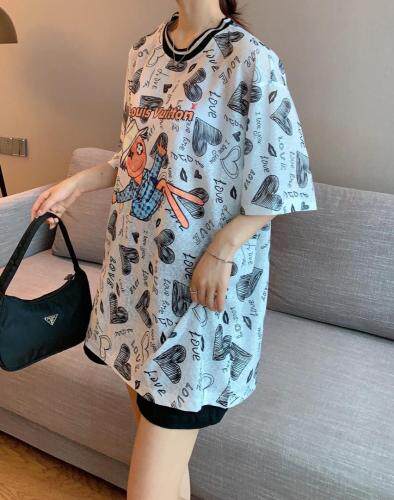 稻草人v领大T恤，女装T恤，斐媞梦 FTM