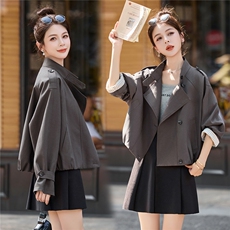 现货2025年秋季新款时尚韩版短风衣外套，女装短外套，盈茜