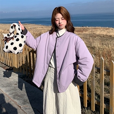 新款紫色棉衣2C007-178-P185-K278，女装棉衣/棉服，2C007