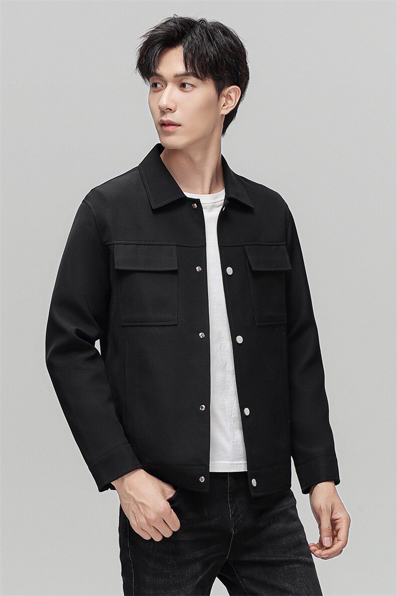 新款休闲时尚工装轻薄羽绒服夹克衫男士抗皱短款翻领羽绒服外套潮,男装羽绒服,电商B212（原钱塘6029）