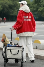 2024冬款中性羊羔绒个性棉服加绒棉衣外套男女8336-P130控价178，男装棉衣，电商A441-1
