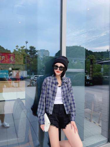 秋格子衬衣两件套，其它，沐·沐