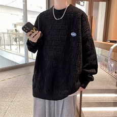 B307P45秋冬男装男生毛衣线衫时尚宽松男日系打底衫，男装T恤，星座512-6