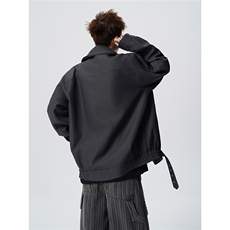 双层领斜拉链设计M-5XL大码：涤纶夹克外套男78308P88控139，男装夹克，星座226-1