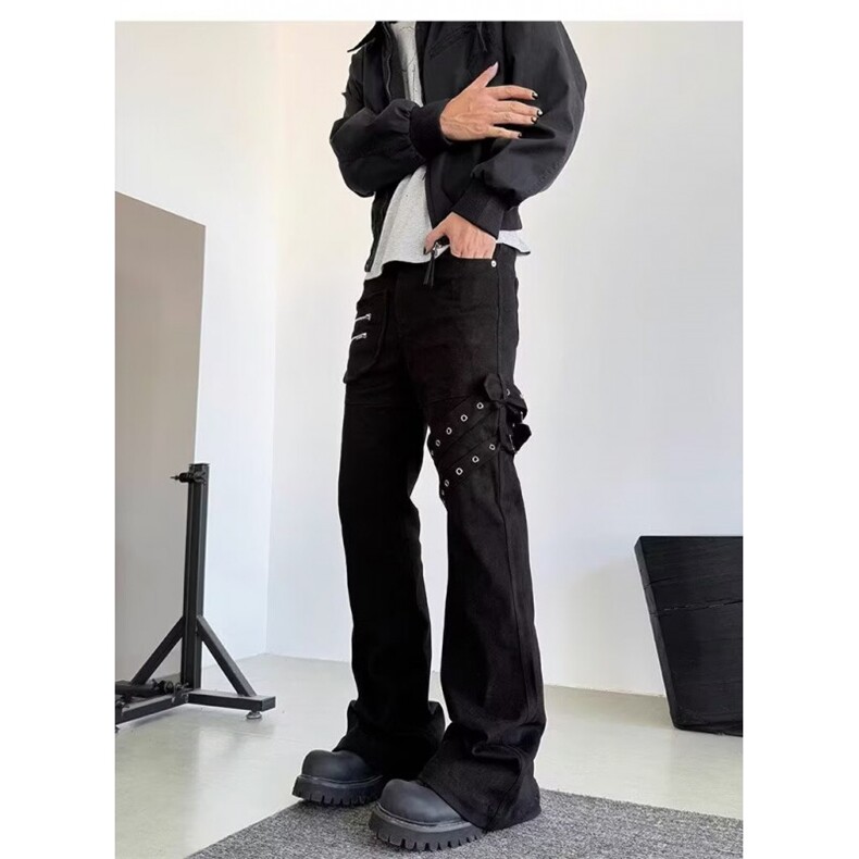 1506/QB2750/P55海王日记秋冬春dk西裤合黑色微喇西装裤显高显瘦,男装西服套装,星座1506