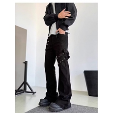 1506/QB2750/P55海王日记秋冬春dk西裤合黑色微喇西装裤显高显瘦，男装西服套装，星座1506
