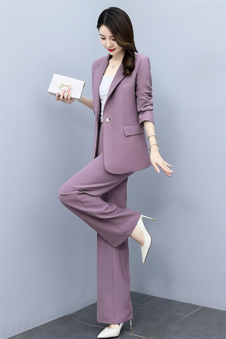 职业西装套装女2024春秋新款休闲时尚气质女神范干练工作服两件套,女装套装/套裙,关键词