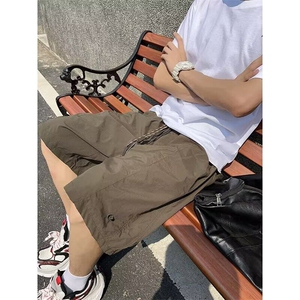 夏防水快干UV尼龙沙滩裤男美式休闲运动五分裤工装短裤K6468-P34图片