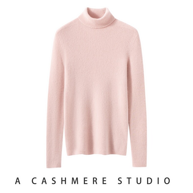 2025百搭时尚简约半高领羊绒衫，女装羊绒衫，戎叶云台