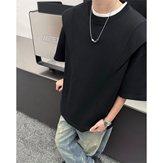 活页解构短袖T恤X7124-TP22不美式高街设计感半袖体恤男，男装T恤，电商A102