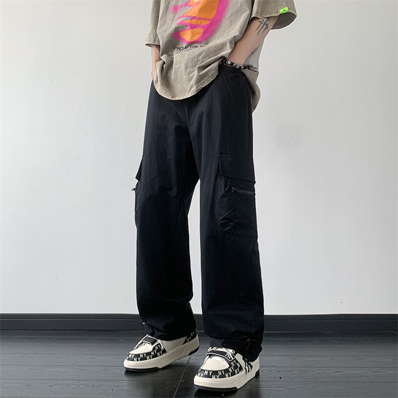 B221美式ins街头hiphop宽松休闲多口袋工装裤子LK23120-P65控88,男装休闲裤,电商B221