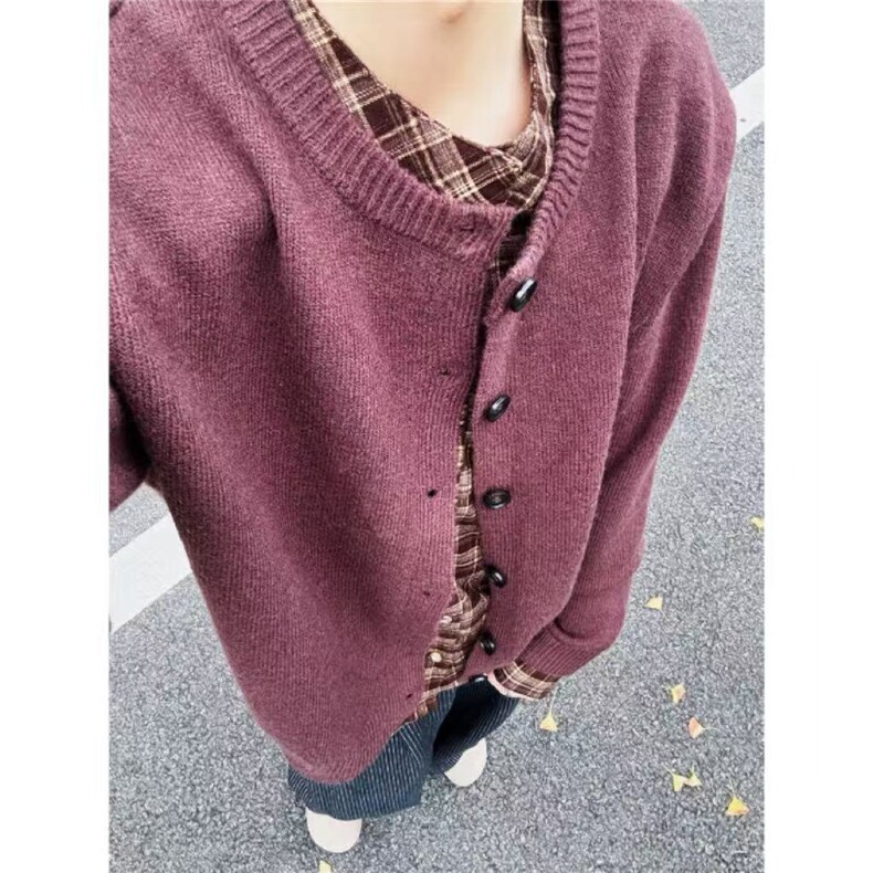 已下单~秋冬重磅老钱风假两件针织毛衣开衫MY2573批88,男装针织衫/毛衣,星座1411A-6