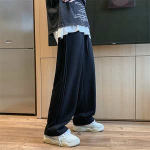 K188-P43美式加绒加厚条纹宽松休闲长裤图片