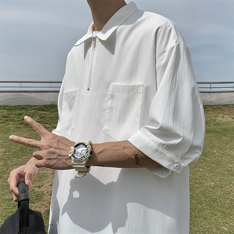 T328-P30夏季新款宽松polo短袖图片