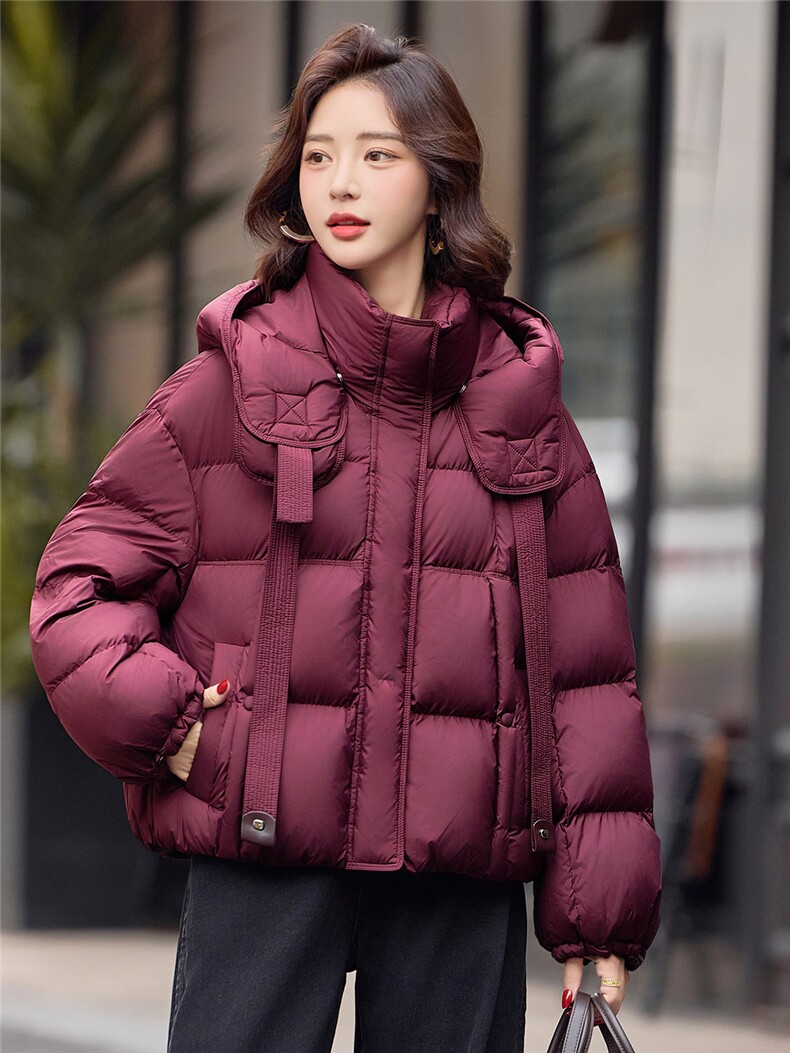 2025冬季新款90白鸭绒羽绒服,女装羽绒服,靓衣阁