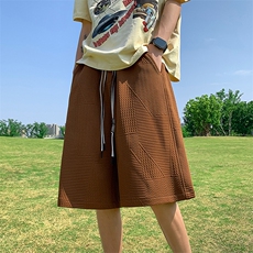 肌理感休闲短裤男夏美式宽松抽绳五分运动裤中裤XZ514-2-1533-P38，男装牛仔裤，星座514-2(原B239)