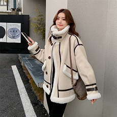 主推机车皮毛一体688-P185-K268，女装短外套，2C129
