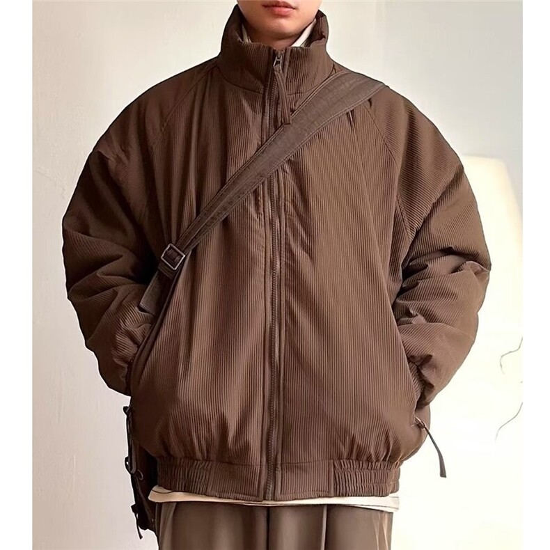 美拉德棉服外套宽松棉衣加厚冬季新款美式复古保暖咖啡色棉袄男士,男装棉衣,星座1210-1