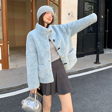 设计感ins风皮毛一体2C229-86311-P249-K398，女装短外套，2C229