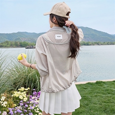 LAREEY气质户外防晒衣短款夏季透气防紫外线小个子日常轻薄外套，女装防晒衣，依路服饰